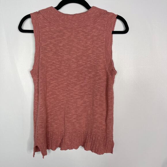 Jamison Womens XSmall XS Pink Becca Collar Polo Pullover Top Knit Split V Neck - Picture 2 of 11